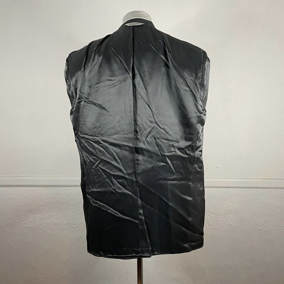 Pronto Uomo Blazer Sport Coat Mens 46L Green Check Silk Wool Two Button - Picture 8 of 8